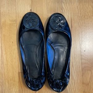 Black patent Tory Burch ballet flats size 9